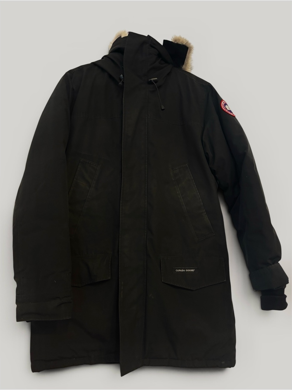 Canada Goose Langford Parka Men's Hooded Parka in Black Size Large